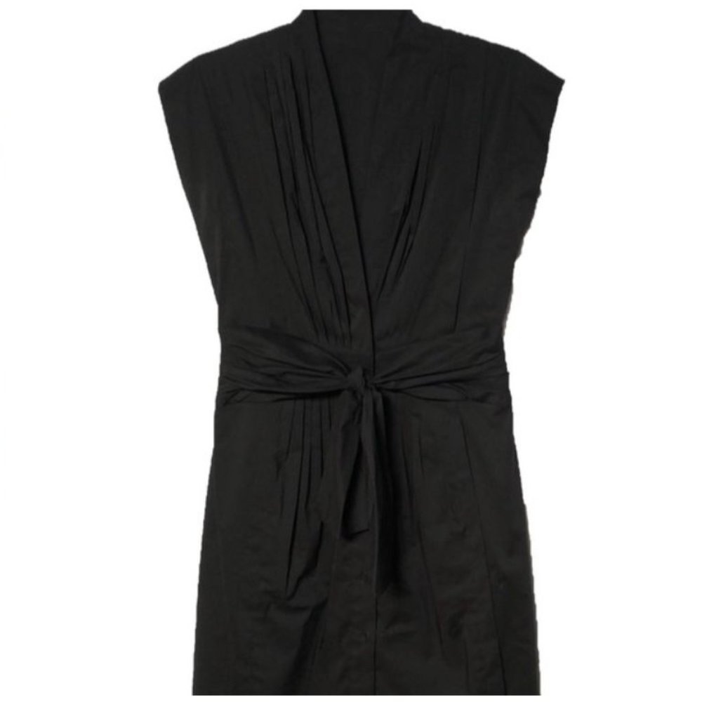 BCBGMAXAZRIA Black Sleeveless Pleated Dress Size 8